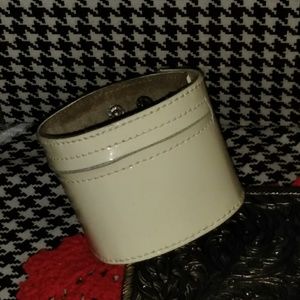 White Patent Leather Wallet Bracelet